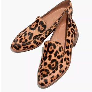 Madewell Frances leopard calf hair loafers 5.5
